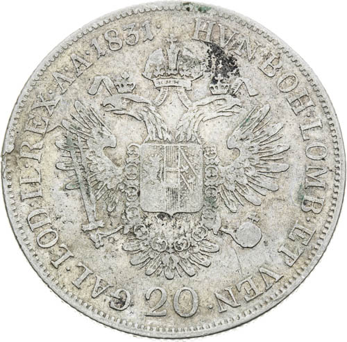 20 Kreutzer 1831 - back
