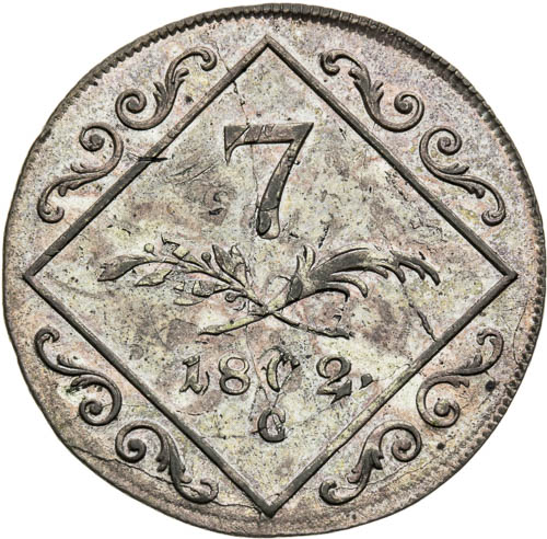7 Krejcar 1802 - revers