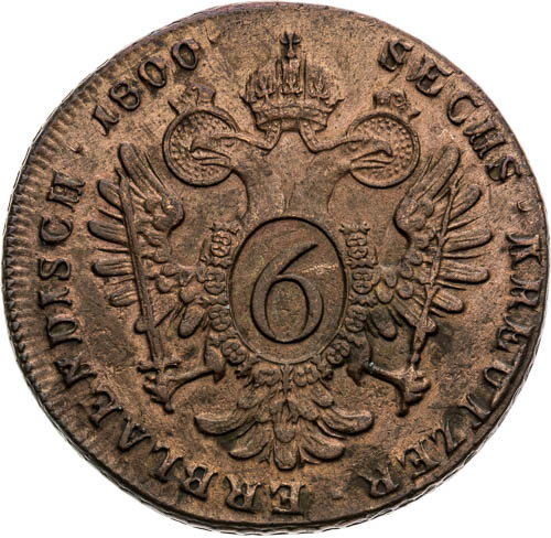 6 Krejcar 1800 - revers