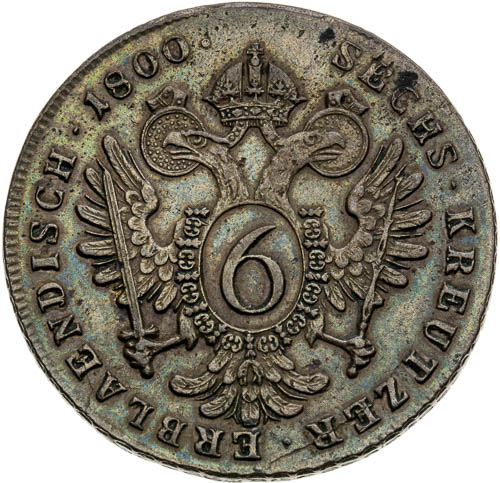 6 Krejcar 1800 - revers