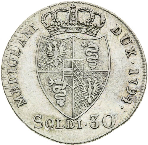 30 Soldi 1794 - back