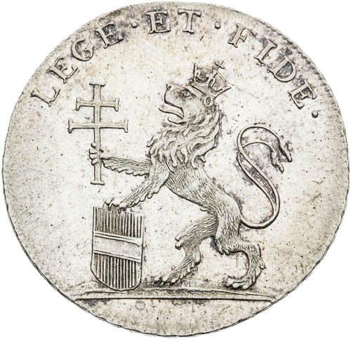 Silver jeton 1792 - back