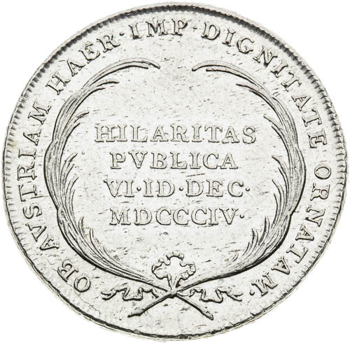 Silver Token 1804 - back