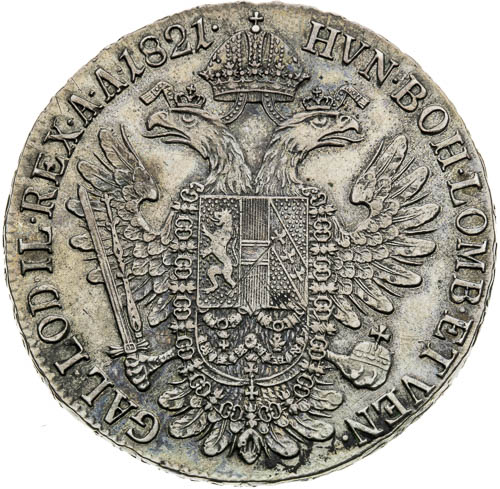 1/2 Tolar 1821 - revers