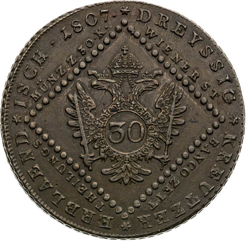 30 Krejcar 1807 - revers