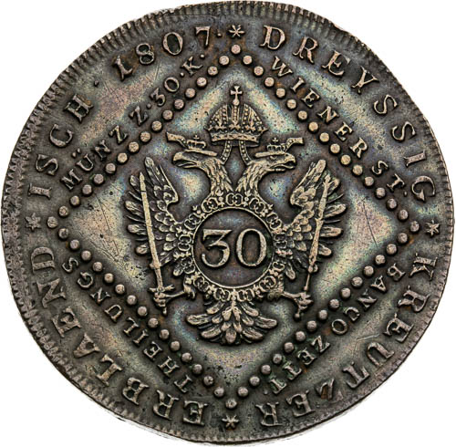 30 Krejcar 1807 - revers