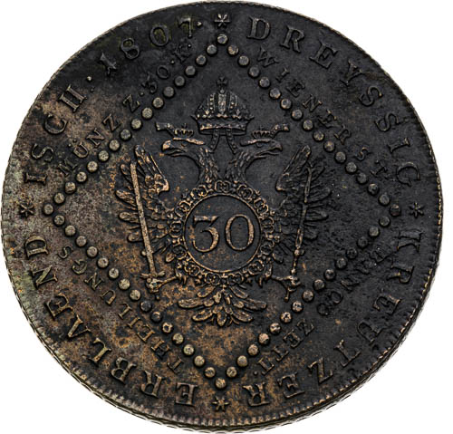 30 Krejcar 1807 - revers