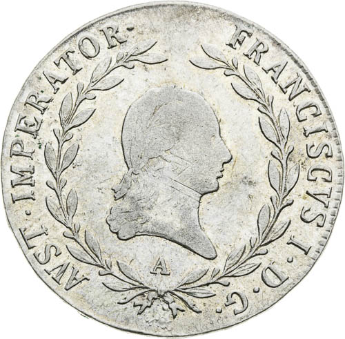 20 Krejcar 1823 - avers