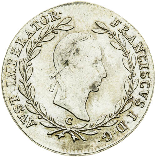 20 Krejcar 1830 - avers
