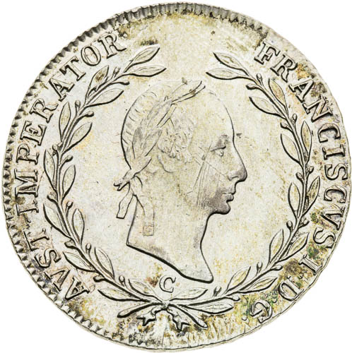 20 Krejcar 1830 - avers