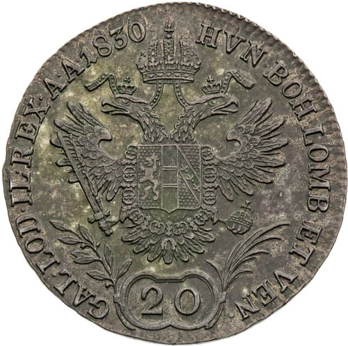 20 Krejcar 1830 - revers