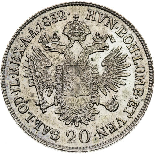 20 Krejcar 1832 - revers