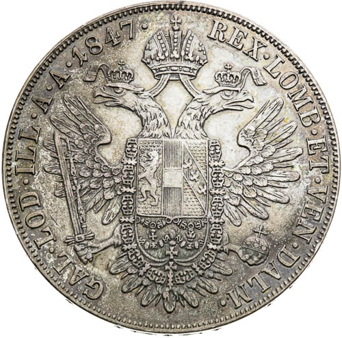 Tolar 1847 - revers