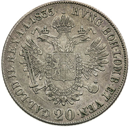 20 Grajciar 1835 - reverz