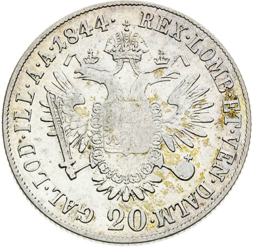 20 Grajciar 1844 - reverz