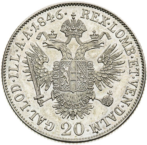 20 Krejcar 1846 - revers