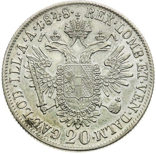 20 Krejcar 1848 - revers