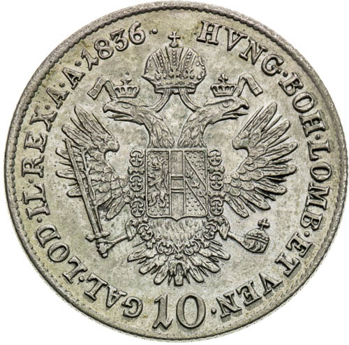 10 Krejcar 1836 - revers