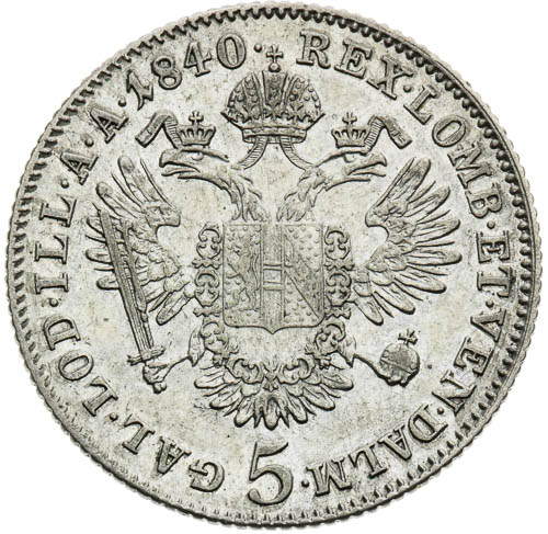 5 Krejcar 1840 - revers