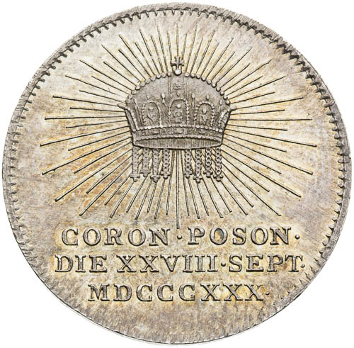 Stříbrný žetón 1830 - revers
