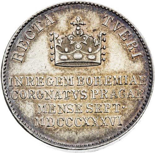 Stříbrný žeton 1836 - revers