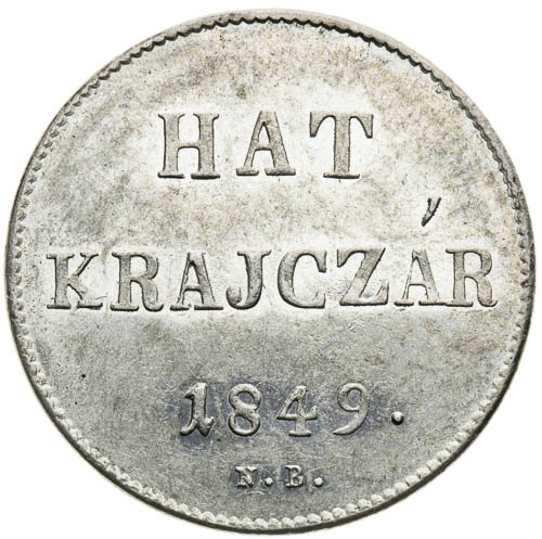 6 Kreutzer 1849 - back