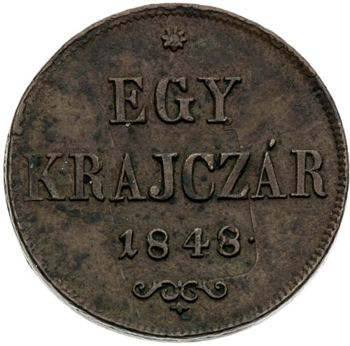 Kreutzer 1848 - back
