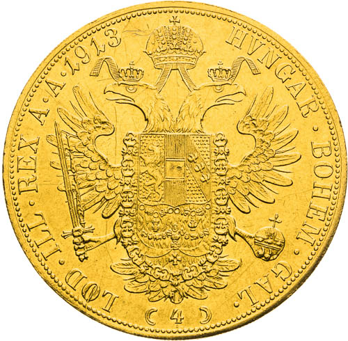 4 Dukát 1913 - revers