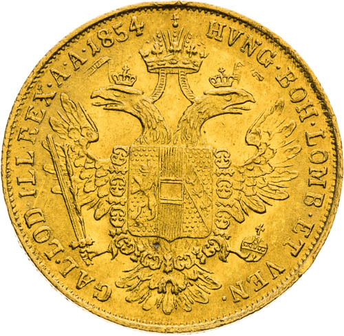 Dukát 1854 - revers