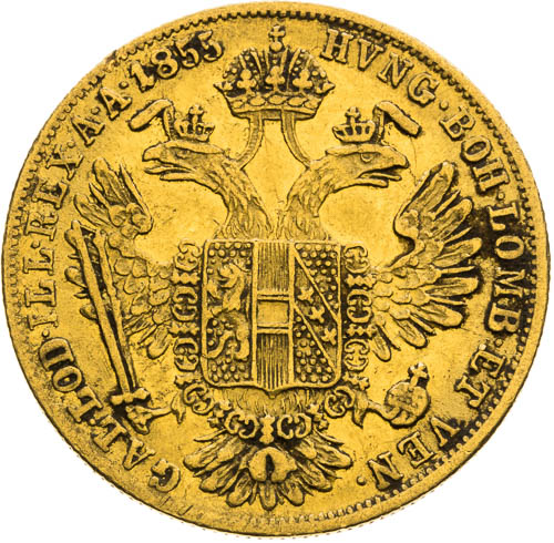 Dukát 1855 - revers