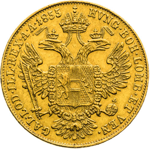 Dukát 1855 - revers
