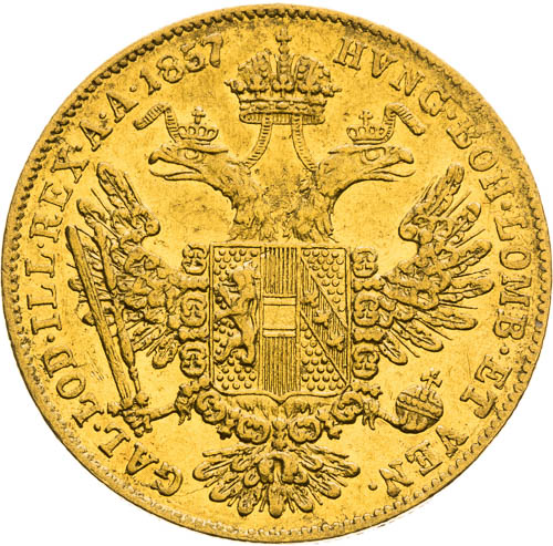 Dukát 1857 - revers
