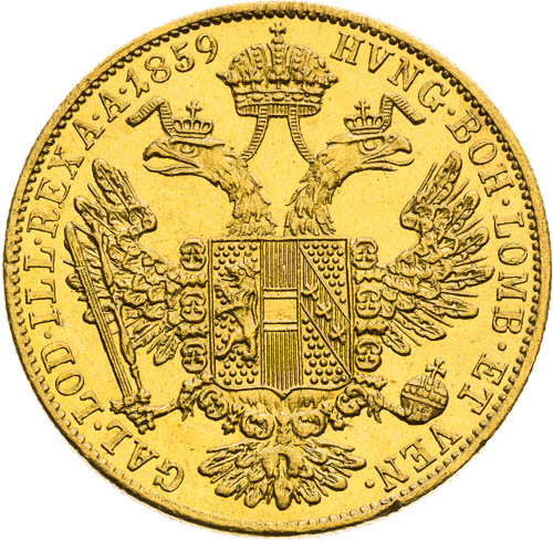 Dukát 1859 - revers