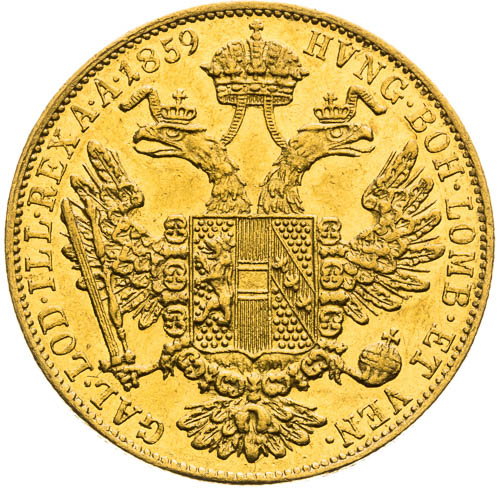 Dukát 1859 - revers