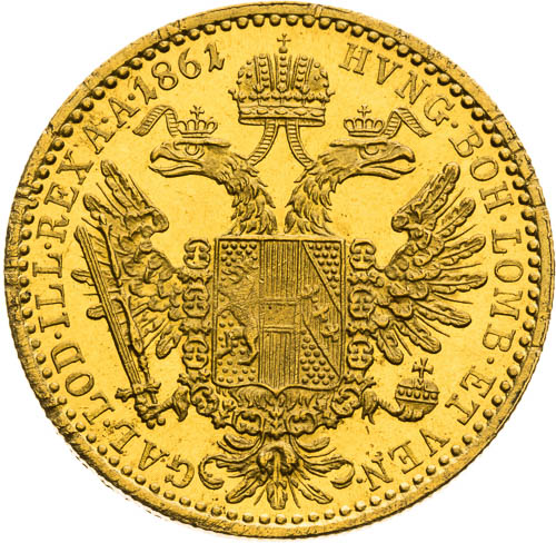 Dukát 1861 - reverz