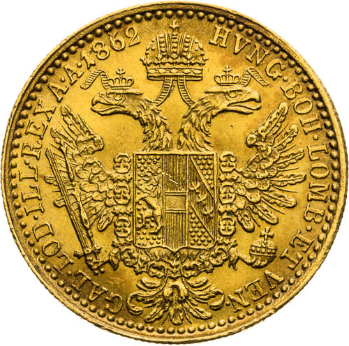 Dukát 1862 - reverz