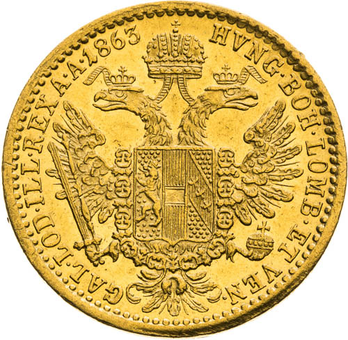 Dukát 1863 - reverz