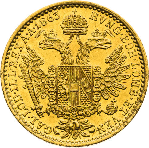 Dukát 1863 - reverz