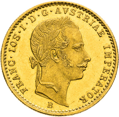 Dukát 1865 - averz