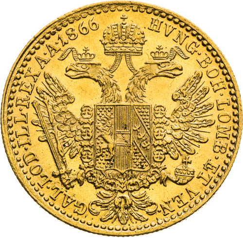 Dukát 1866 - reverz