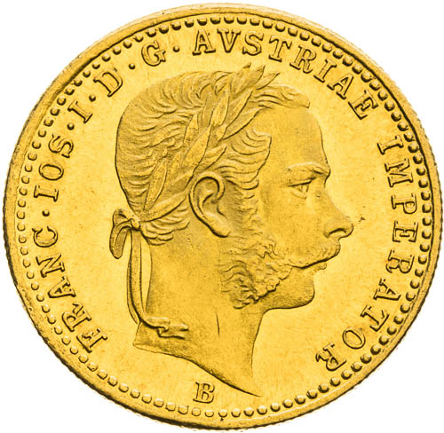 Dukát 1867 - averz