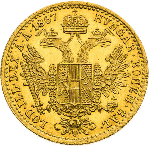 Dukát 1867 - reverz
