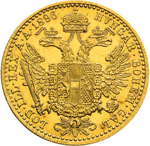 Dukát 1896 - revers
