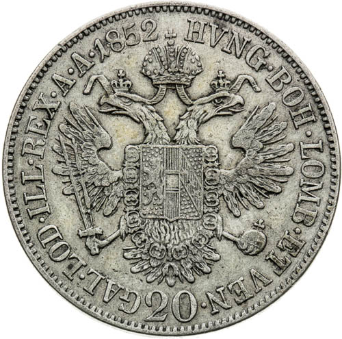 20 Grajciar 1852 - reverz