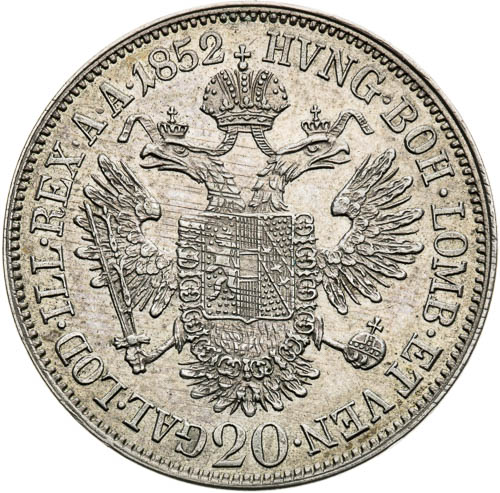 20 Grajciar 1852 - reverz