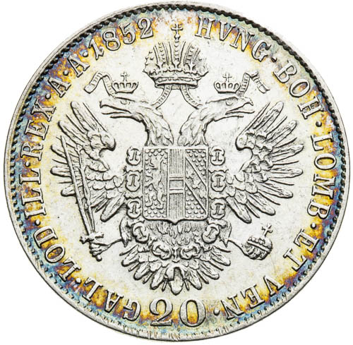 20 Grajciar 1852 - reverz