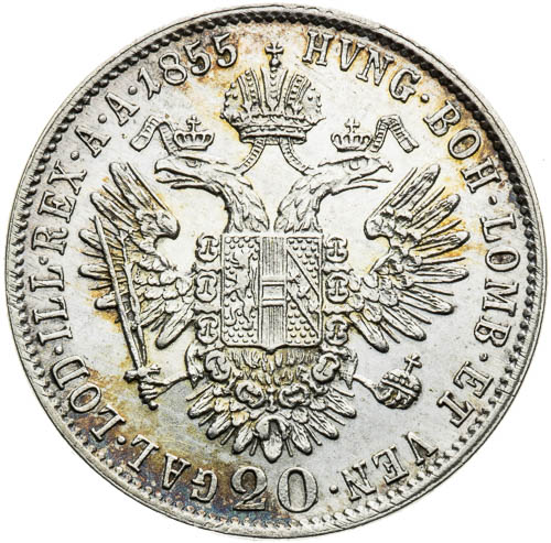 20 Grajciar 1855 - reverz