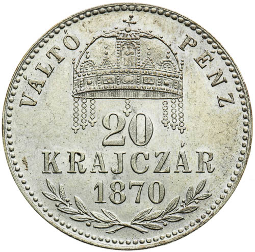 20 Kreutzer 1870 - back