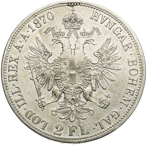 2 Gulden 1870 - back