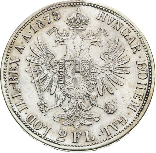 2 Gulden 1873 - back